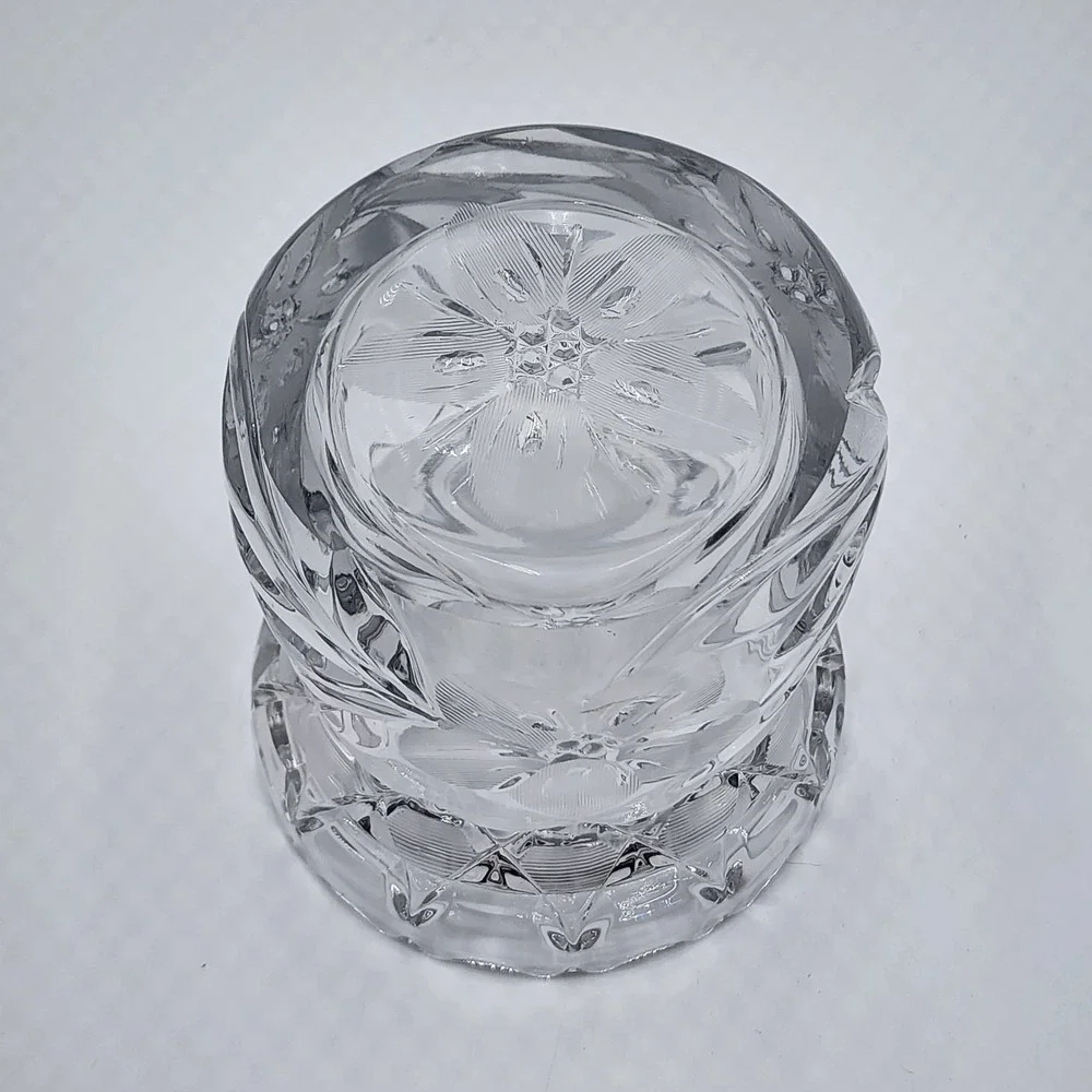 McKee Clematis Sugar Bowl Innovation Cut Clear Pressed Glass EAPG Antique 1910s